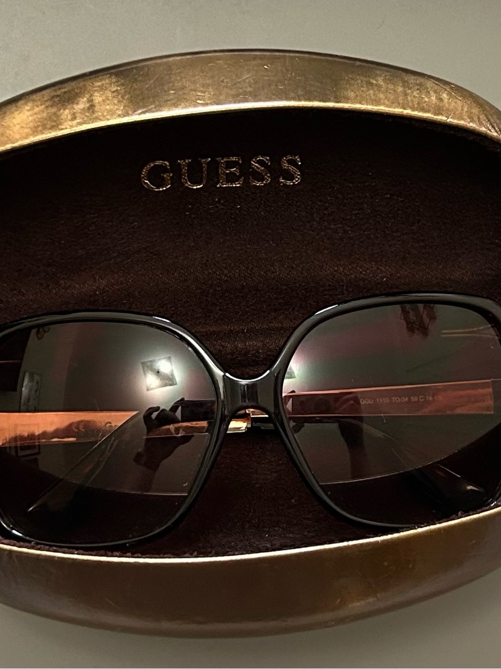 G by Guess Brown Gradient Oversized Sunglasses